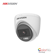 Hikvision DS-2CE70DF0T-PFS 2MP 2.8mm 1080P HD-TVI ColorVu Sesli Plastik Dome Kamera - 20m Gece Görüşü