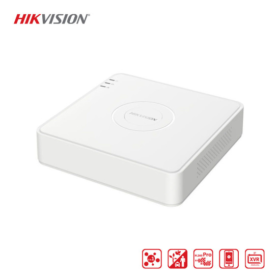Hikvision DS-7104HGHI-K1 4 Kanal 1080P Lite HD-TVI DVR Kayıt Cihazı | H.265+, HDMI, VGA, Sesli Kayıt Desteği Hikvision DS-7104HGHI-K1 4 Kanal 1080P Lite HD-TVI DVR Kayıt Cihazı | H.265+, HDMI, VGA, Sesli Kayıt Desteği