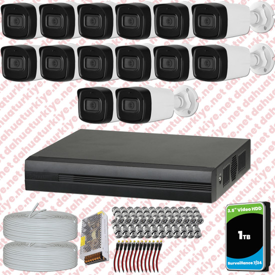 Dahua 14 Kameralı Full HD 40 Metre Gece Görüşlü Güvenlik Kamerası Dahua 14 Kameralı Full HD 40 Metre Gece Görüşlü Güvenlik Kamerası