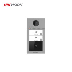 Hikvision DS-KV8213-WME1(B) 2 Butonlu Metal Villa Kapı İstasyonu – Mifare Kart Okuyucu, Wi-Fi, 2MP Kamera, IR Aydınlatma, IP65 & IK08 Koruma