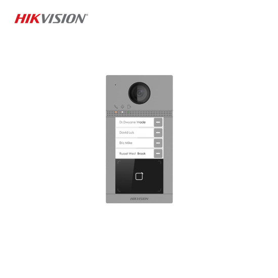 Hikvision DS-KV8413-WME1(B) 4 Butonlu Metal Villa Kapı İstasyonu – Wi-Fi, Mifare Kart Okuyucu, 2MP Kamera, IR Aydınlatma, IP65 & IK08 Koruma Hikvision DS-KV8413-WME1(B) 4 Butonlu Metal Villa Kapı İstasyonu – Wi-Fi, Mifare Kart Okuyucu, 2MP Kamera, IR Aydınlatma, IP65 & IK08 Koruma