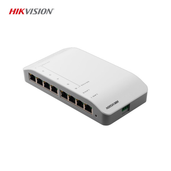 Hikvision DS-KAD606-N 8 Port İnterkom Network Switch - 10/100 Mbps, RJ-45, Full/Half-Duplex, Plastik Kasa Hikvision DS-KAD606-N 8 Port İnterkom Network Switch - 10/100 Mbps, RJ-45, Full/Half-Duplex, Plastik Kasa