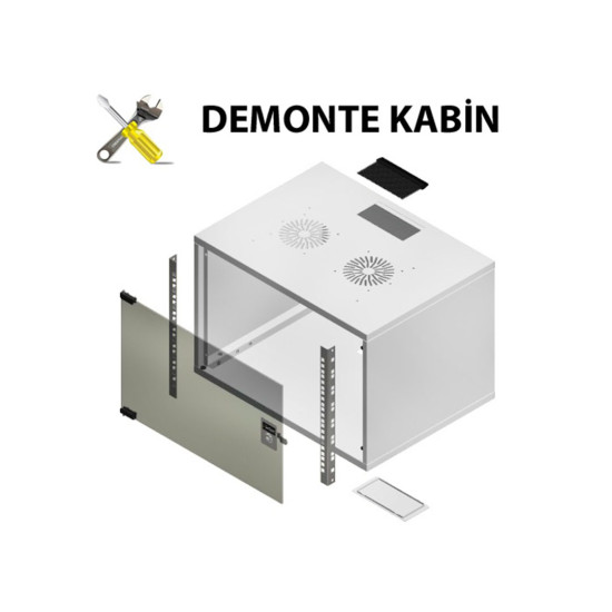 12U SOHO Tipi Beyaz Demonte Kabin (W=540mm, D=400mm) 12U SOHO Tipi Beyaz Demonte Kabin (W=540mm, D=400mm)