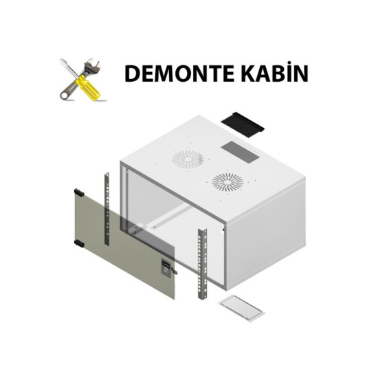 7U SOHO Tipi Beyaz Demonte Kabin (W=540mm, D=400mm) 7U SOHO Tipi Beyaz Demonte Kabin (W=540mm, D=400mm)