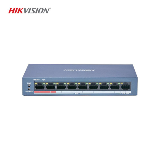 HIKVISION DS-3E0109P-E/M(B) 8 Port 10/100 PoE Unmanaged Switch (65W) HIKVISION DS-3E0109P-E/M(B) 8 Port 10/100 PoE Unmanaged Switch (65W)