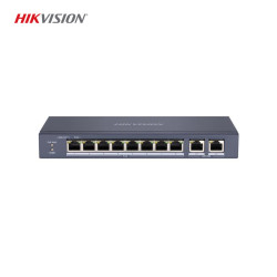 HIKVISION DS-3E0310P-E/M 8 Port 10/100 PoE Unmanaged Switch - 1x Uplink + 2x Gigabit PoE (60W)