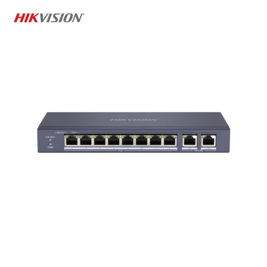 HIKVISION DS-3E0310P-E/M 8 Port 10/100 PoE Unmanaged Switch - 1x Uplink + 2x Gigabit PoE (60W) HIKVISION DS-3E0310P-E/M 8 Port 10/100 PoE Unmanaged Switch - 1x Uplink + 2x Gigabit PoE (60W)