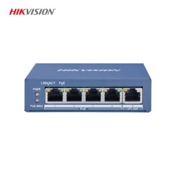 HIKVISION DS-3E0505P-E/M 4 Port Gigabit Unmanaged PoE Switch - 30W PoE Gücü, 1x Gigabit Uplink