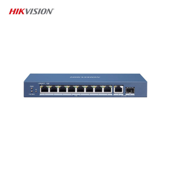 HIKVISION DS-3E0510P-E/M 8 Port Gigabit Unmanaged PoE Switch - 65W PoE Gücü, 1x Uplink Portu, 1x SFP Fiber Portu HIKVISION DS-3E0510P-E/M 8 Port Gigabit Unmanaged PoE Switch - 65W PoE Gücü, 1x Uplink Portu, 1x SFP Fiber Portu