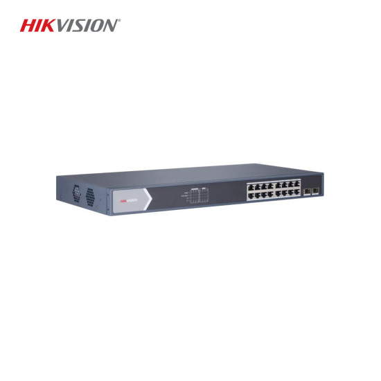 HIKVISION DS-3E0518P-E/M 16 Port Gigabit PoE Switch + 2xSFP 125W - Rack Mountable, Yıldırım Koruması HIKVISION DS-3E0518P-E/M 16 Port Gigabit PoE Switch + 2xSFP 125W - Rack Mountable, Yıldırım Koruması