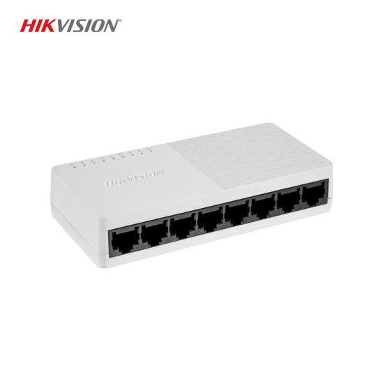 Hikvision DS-3E0108D-O 8 Port Fast Ethernet Unmanaged Switch - 10/100 Mbps, MDI/MIDX, 1.6 Gbps Kapasite Hikvision DS-3E0108D-O 8 Port Fast Ethernet Unmanaged Switch - 10/100 Mbps, MDI/MIDX, 1.6 Gbps Kapasite