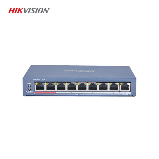 Hikvision DS-3E0109P-E(C) 8 Port PoE Fast Ethernet Switch - 10/100 Mbps, 115W PoE Gücü, 300m Uzun Menzil Hikvision DS-3E0109P-E(C) 8 Port PoE Fast Ethernet Switch - 10/100 Mbps, 115W PoE Gücü, 300m Uzun Menzil