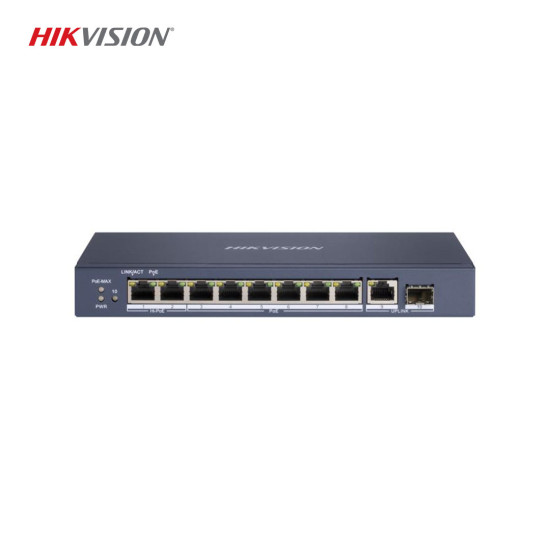 Hikvision DS-3E0510HP-E 8-Port Gigabit Unmanaged POE Switch - Yüksek Güçlü PoE Desteği Hikvision DS-3E0510HP-E 8-Port Gigabit Unmanaged POE Switch - Yüksek Güçlü PoE Desteği
