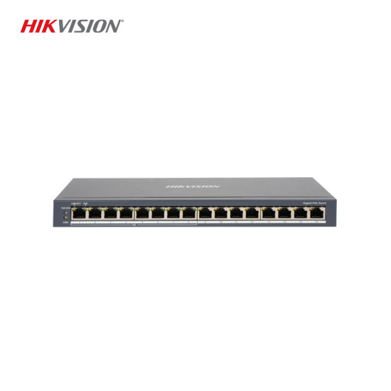 Hikvision DS-3E0516P-O 16-Port Gigabit Switch, 8 POE+ Portu ile Güçlü Ağ Bağlantısı Hikvision DS-3E0516P-O 16-Port Gigabit Switch, 8 POE+ Portu ile Güçlü Ağ Bağlantısı