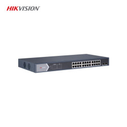Hikvision DS-3E0526P-E/M 24 Port Gigabit PoE Switch - 225W PoE Gücü, 2xSFP Fiber Port, Rack Mountable