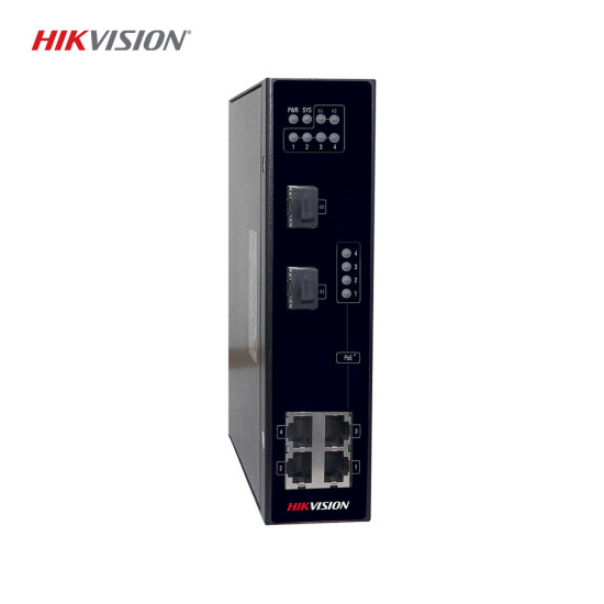 Hikvision DS-3T0306P 4 Port Fast Ethernet Unmanaged Endüstriyel POE Switch Hikvision DS-3T0306P 4 Port Fast Ethernet Unmanaged Endüstriyel POE Switch