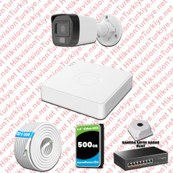 Hikvision 1 Kameralı IP Set Renkli Gece Görüşlü Mikrofonlu 2MP