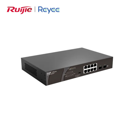 Reyee RG-ES110GDS-P 10 Portlu Gigabit PoE Switch – 8x PoE+ (120W), 2x SFP, Tak Çalıştır, Yönetilmeyen Reyee RG-ES110GDS-P 10 Portlu Gigabit PoE Switch – 8x PoE+ (120W), 2x SFP, Tak Çalıştır, Yönetilmeyen