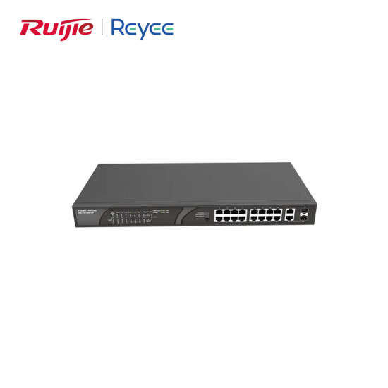 Reyee RG-ES118S-LP 18 Portlu PoE Switch – 16x 10/100Mbps PoE+ (120W), 2x Gigabit Combo, Tak Çalıştır, Yönetilmeyen Reyee RG-ES118S-LP 18 Portlu PoE Switch – 16x 10/100Mbps PoE+ (120W), 2x Gigabit Combo, Tak Çalıştır, Yönetilmeyen