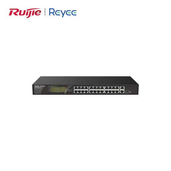 Reyee RG-ES126S-LP 26 Portlu PoE Switch – 24x 10/100Mbps PoE+ (180W), 1x Gigabit Uplink, 1x Gigabit Combo, Tak Çalıştır, Yönetilmeyen Reyee RG-ES126S-LP 26 Portlu PoE Switch – 24x 10/100Mbps PoE+ (180W), 1x Gigabit Uplink, 1x Gigabit Combo, Tak Çalıştır, Yönetilmeyen