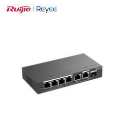 Reyee RG-ES206GS-P 6 Portlu Gigabit PoE+ Yönetilebilir Switch – 4x PoE+ (54W), 1x Gigabit Uplink, 1x Combo, Cloud Yönetimli