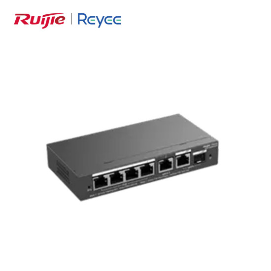 Reyee RG-ES206GS-P 6 Portlu Gigabit PoE+ Yönetilebilir Switch – 4x PoE+ (54W), 1x Gigabit Uplink, 1x Combo, Cloud Yönetimli Reyee RG-ES206GS-P 6 Portlu Gigabit PoE+ Yönetilebilir Switch – 4x PoE+ (54W), 1x Gigabit Uplink, 1x Combo, Cloud Yönetimli