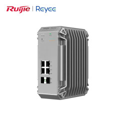Reyee RG-NIS3100-4GT2SFP-HP Endüstriyel Switch – 4 PoE+ Port, 2 SFP, 120W Güç, -40℃ ile 80℃ Sıcaklık Aralığı
