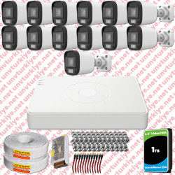UNV Full HD 13 Kamera Renkli Gece Görüş Mikrofonlu