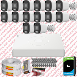 UNV Full HD 14 Kamera Renkli Gece Görüş Mikrofonlu