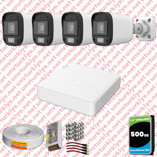 UNV Full HD 4 Kamera Renkli Gece Görüş Mikrofonlu UNV Full HD 4 Kamera Renkli Gece Görüş Mikrofonlu