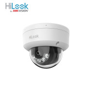 HiLook-Hikvision IPC-D120HA-LU 2MP 2.8mm ColorVu 30M IP67 Dual Light Sesli PoE IP Dome Kamera
